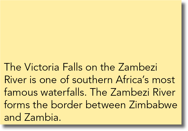 The Victoria Falls on the Zambezi River is one of southern Africa s most famous waterfalls  The Zambezi River forms t   