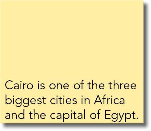 Cairo is one of the three biggest cities in Africa and the capital of Egypt 