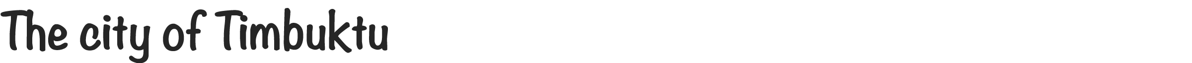 The city of Timbuktu