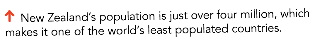   New Zealand s population is just over four million  which makes it one of the world s least populated countries 