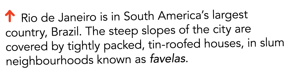   Rio de Janeiro is in South America s largest country  Brazil  The steep slopes of the city are covered by tightly p   