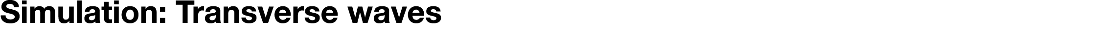 Simulation: Transverse waves