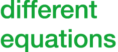 different equations