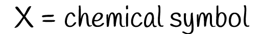 X = chemical symbol